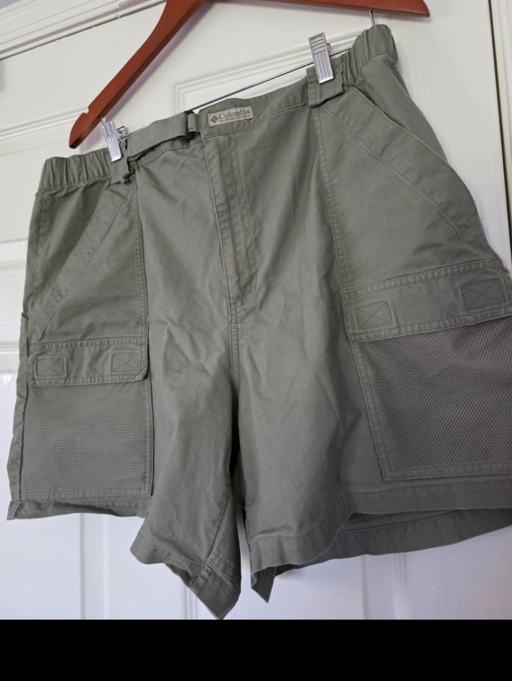 Columbia  PFG Elastic Waist Fishing Olive Green Shorts Outdoor Gear Men's Sz XL